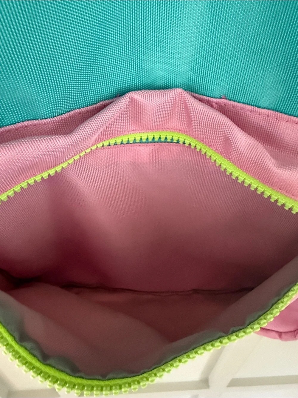 Pottery Barn Kids Pink and Teal Backpack with Lime Accents